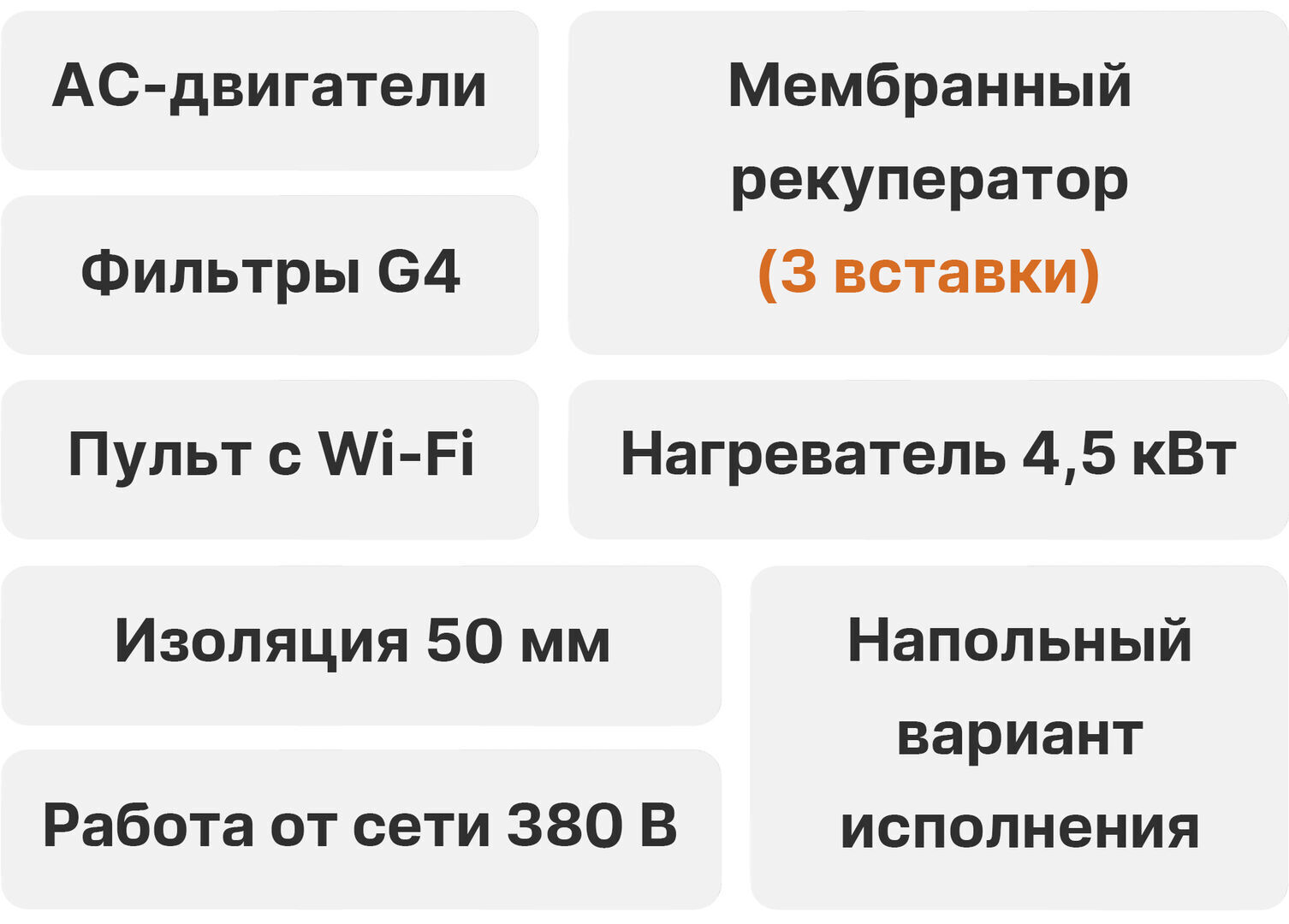 Приточно-вытяжная установка Node 5 - 315 (50m), VAC (D280), E4.5, Vertical,  цена в Санкт-Петербурге от компании Optovent