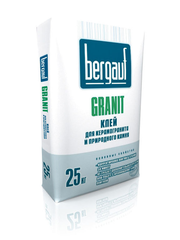 Клей для керамогранита, природного и искусственного камня Bergauf Granit
