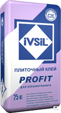Клей плиточный IVSIL PROFIT 25кг для наружных и внутренних работ