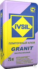 Клей плиточный IVSIL GRANIT для наружных и внутренних работ