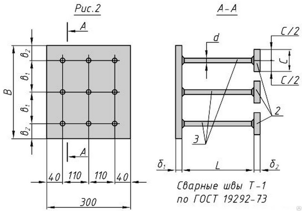 Закладная деталь чертеж