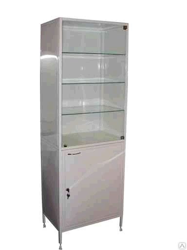 Шкаф для хранения приборов и посуды верх стеклянная дверца 600х400х1800 ШР