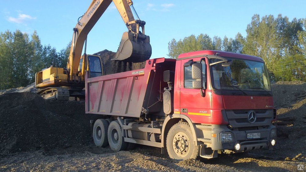 Услуга транспортная самосвала (грузоподъемность 25т), цена в Перми от ...