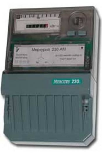 Счетчик электрической энегрии Меркурий 230 AM-00, 100В, 5(7,5А), 0,5S, ОУ