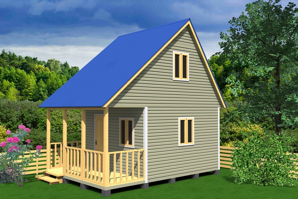 Дачный домик 6х4 с мансардой: проекты и строительство