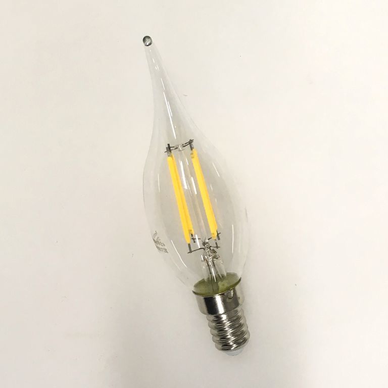 Лампа светодиодная LED 7вт Е14 белый свеча FILAMENT (LB-59) Feron