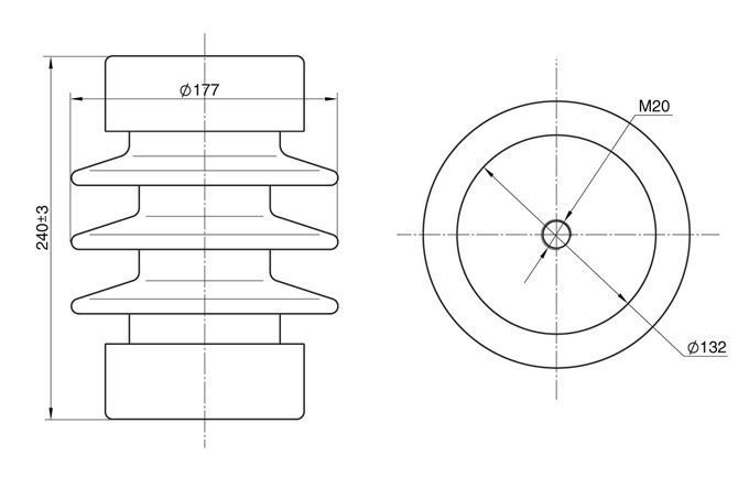 Изолятор ИОС-10-8 УХЛ1 опорный керамический