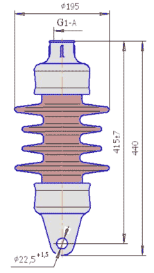 Изолятор ФСФ-70-3,0/0,5 УХЛ1 стержневой керамический