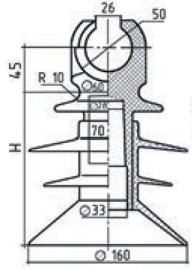 Изолятор ЛШП-10-Б полимерный штыревой линейный