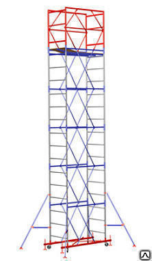 Вышки тур строительная всп 2,0 размер 2,0х1,6 h=2,7 - 20,7 м.
