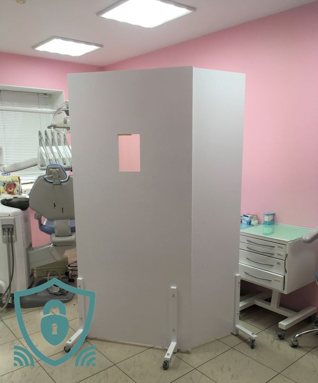 Ширма рентгенозащитная 3-х секционная 500x800x500x2000 мм, Pb 1 мм, белая 16