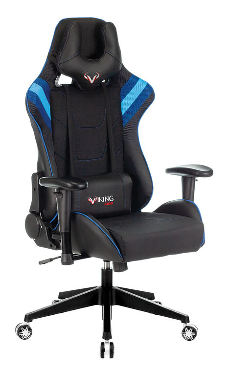 Кресло игровое Бюрократ VIKING 4 AERO черный/синий