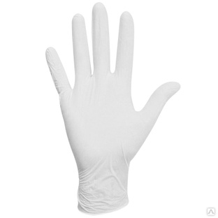 Перчатки виниловые А.Д.М размер ХL, белые, цена за 50 пар 