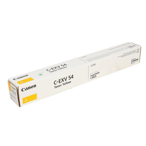Тонер CANON (C-EXV54Y) C3025i, желтый, оригинальный, ресурс 8500 страниц