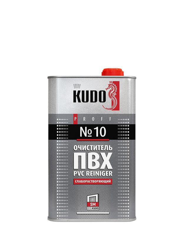 Очиститель KUDO для ПВХ №10 KUDO PROFF SMC-010 слаборастворяющий, 1000 мл /12