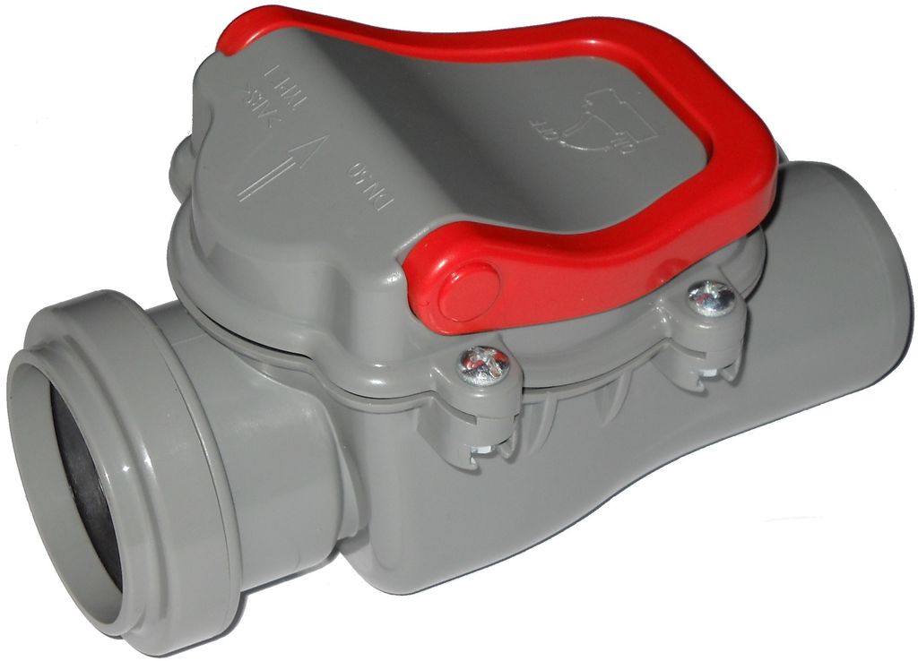 Клапан обратный с уплотнительными кольцами (для внутренней канализации) Дн5