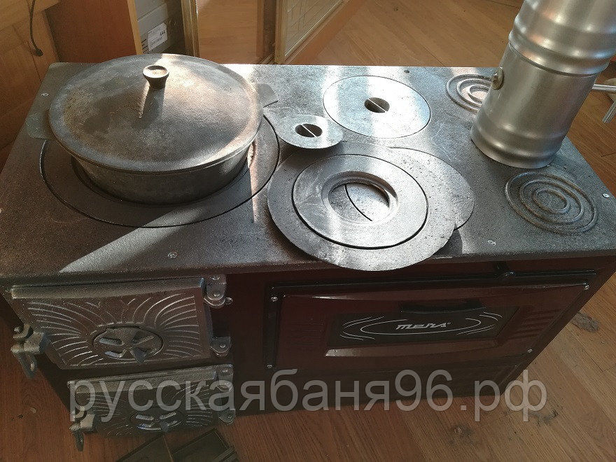 Отопительная печь-камин с духовым шкафом Мастерпечь ПК-01