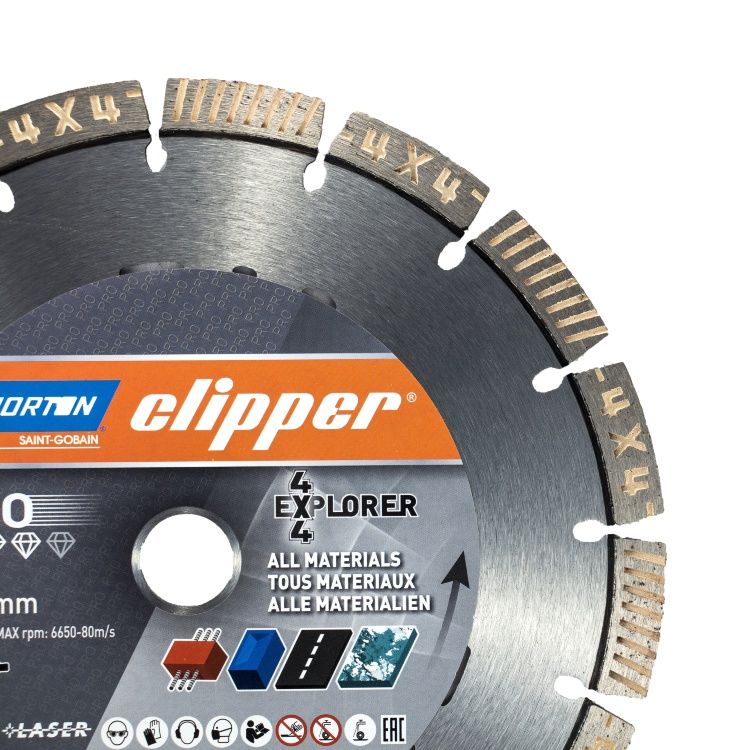 Алмазный диск NORTON CLIPPER PRO 4x4 EXLORER 125x22.23