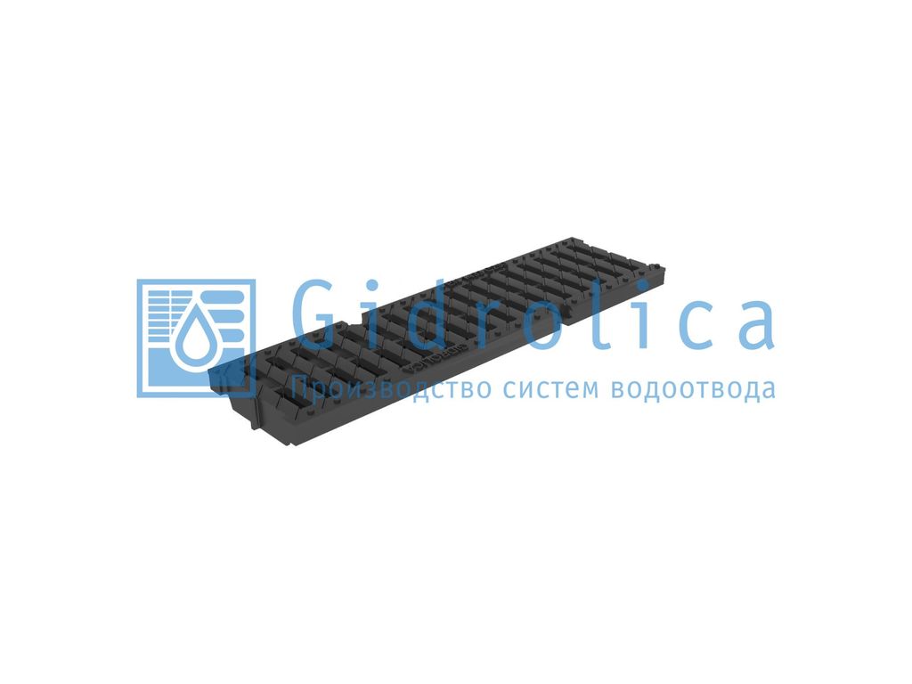 Решетка водоприемная Gidrolica Pro 10.13,5.50 - щелевая пластиковая, С250