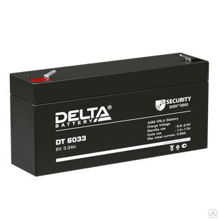 Delta DT 6033 (125) Аккумулятор 6В - 3.3Ач #1