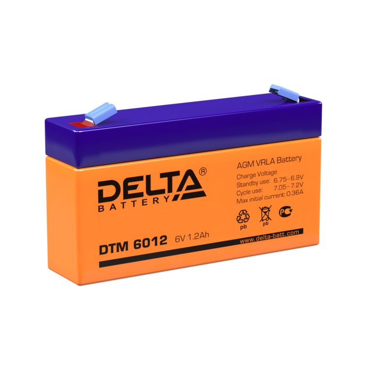Delta DTM 6012 Аккумулятор 6В - 1,2