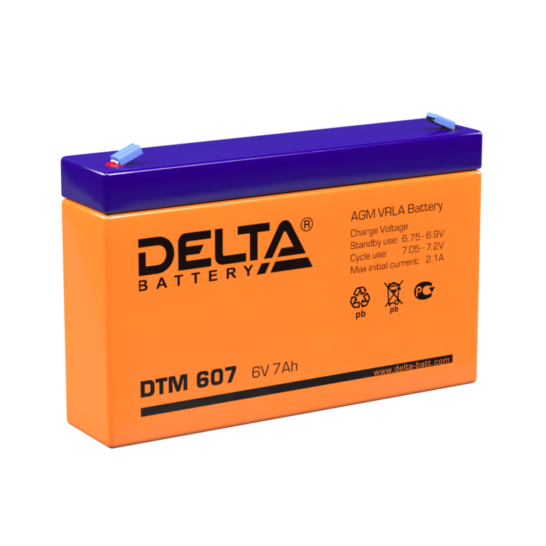 DELTA DTM 607 Аккумулятор 6В 7А/ч