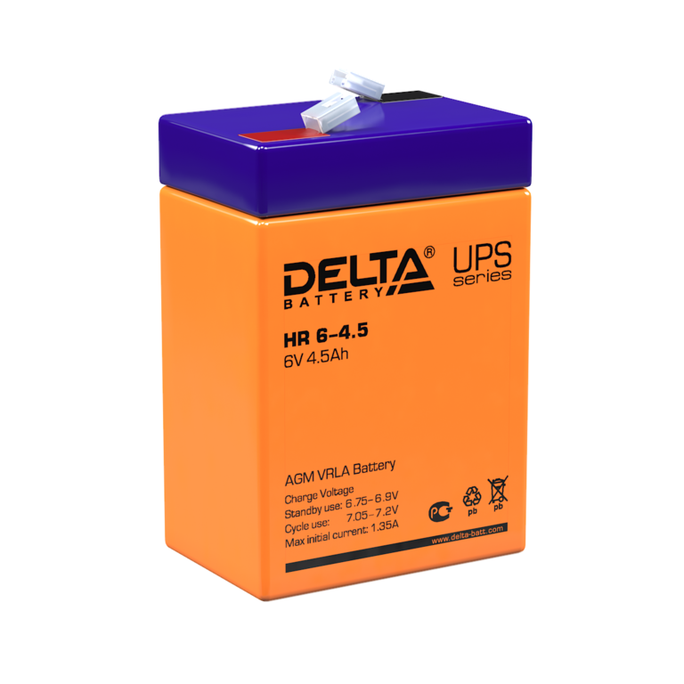 Delta HR 6 - 4.5 Аккумулятор 6В - 4.5А/ч