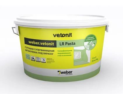 Шпаклевка суперфинишная под окраску и обои Weber.vetonit LR pasta