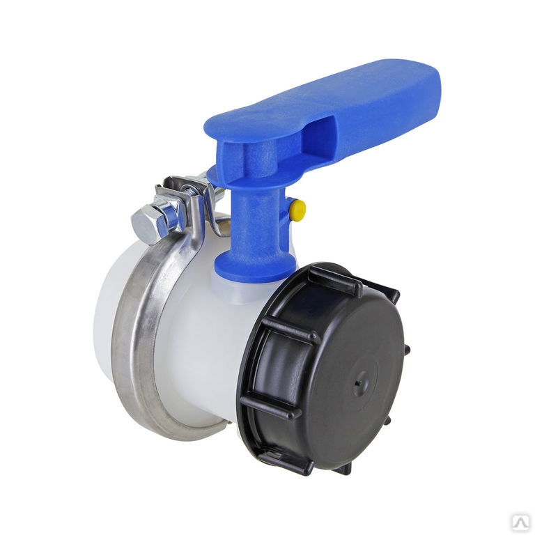 Кран Werit DN50 плунжерного типа с зажимным хомутом для еврокубов ...