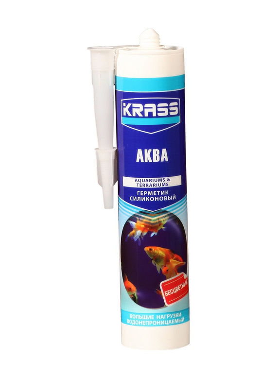 Герметик Krass силиконовый для аквариумов прозрачный 280 мл