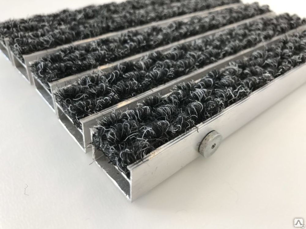 Алюминиевая грязезащитная решетка «Ворс+Скребок» высота 20 мм