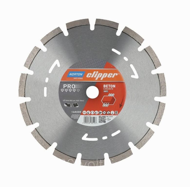 Алмазный диск NORTON CLIPPER PRO BETON SOFT 400x25.4