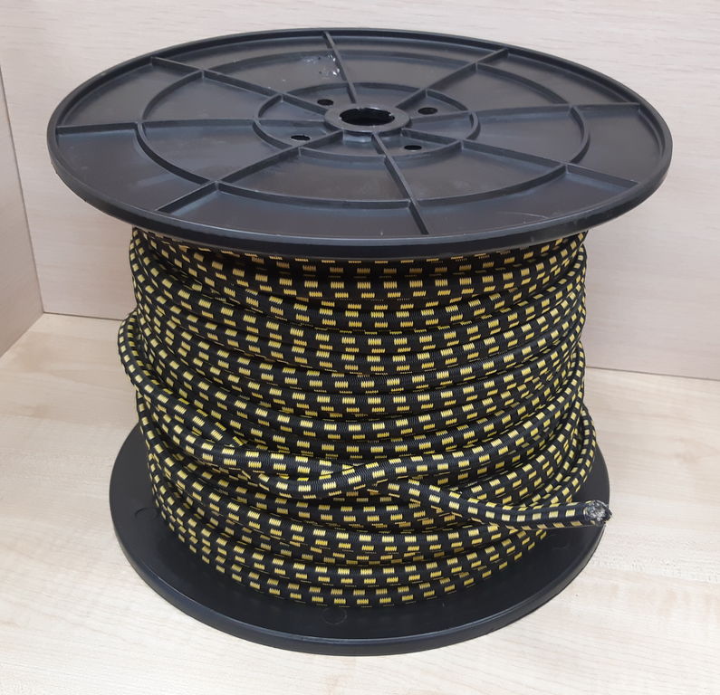 Шнур эспандерный 10 мм 24-х прядный черно-желтый 100 м