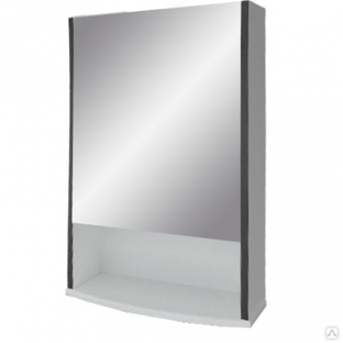 Зеркало-шкафчик Астра 50 с полкой цвет белый 48х17х70 см 