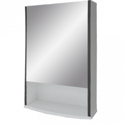 Зеркало-шкафчик Астра 50 с полкой цвет белый 48х17х70 см
