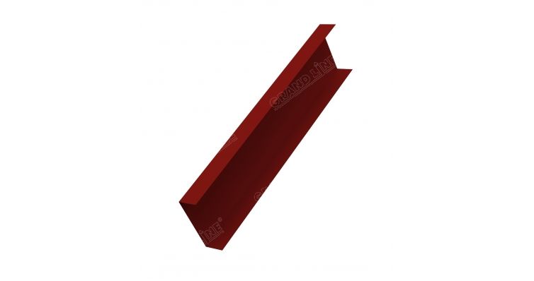 Декоративная накладка на столб 0,5 Satin с пленкой RAL 3011 красный