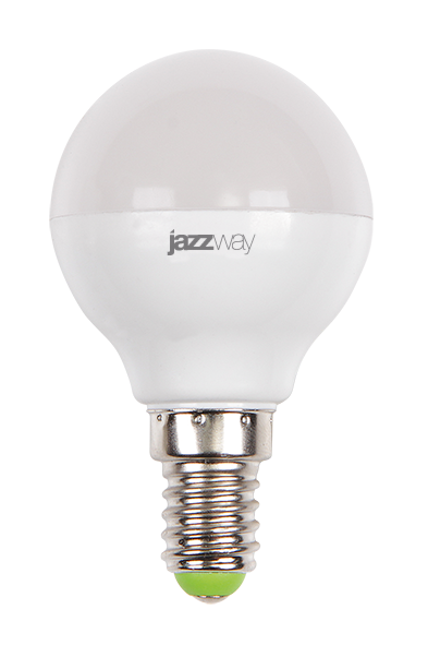 Лампа светодиодная LED 9Вт Е14 холодный матовый шар Jazzway