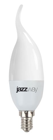 Лампа светодиодная LED 7Вт E14 белый матовая свеча на ветру Jazzway