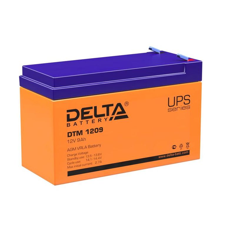 Аккумулятор 12 В 9А.ч Delta DTM 1209