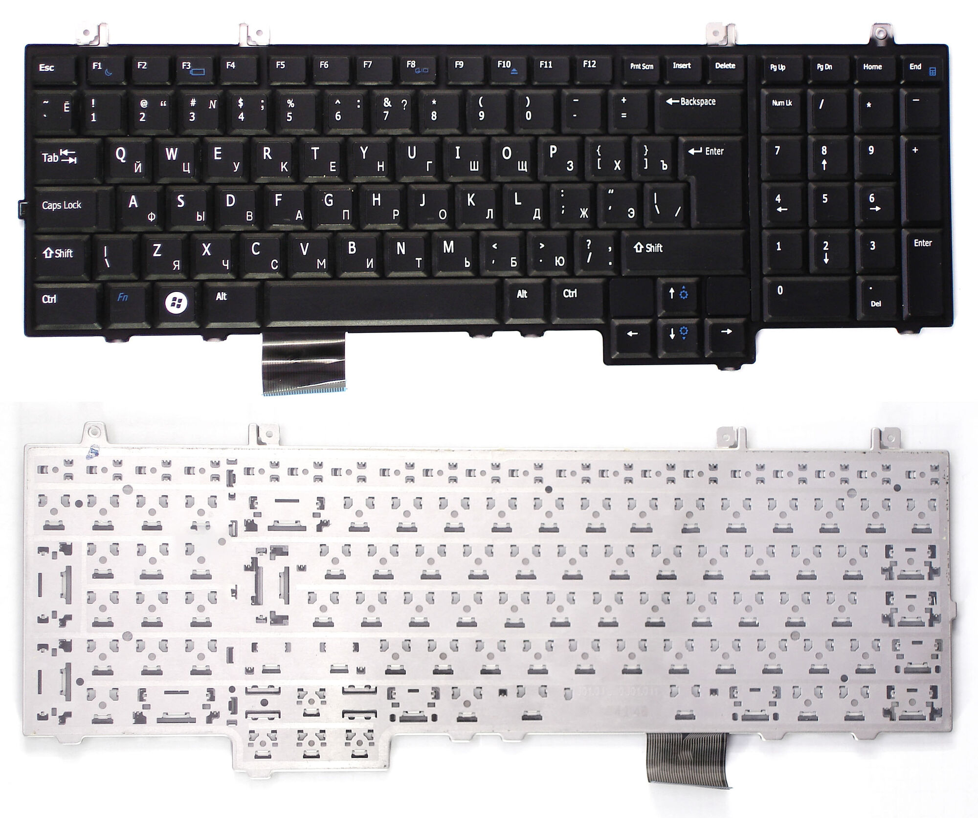 Клавиатура для ноутбука Dell 1735 1737 Черная p/n: 9J.N0J82.10R, NSK-DD10R, 0GY32, V082125AS