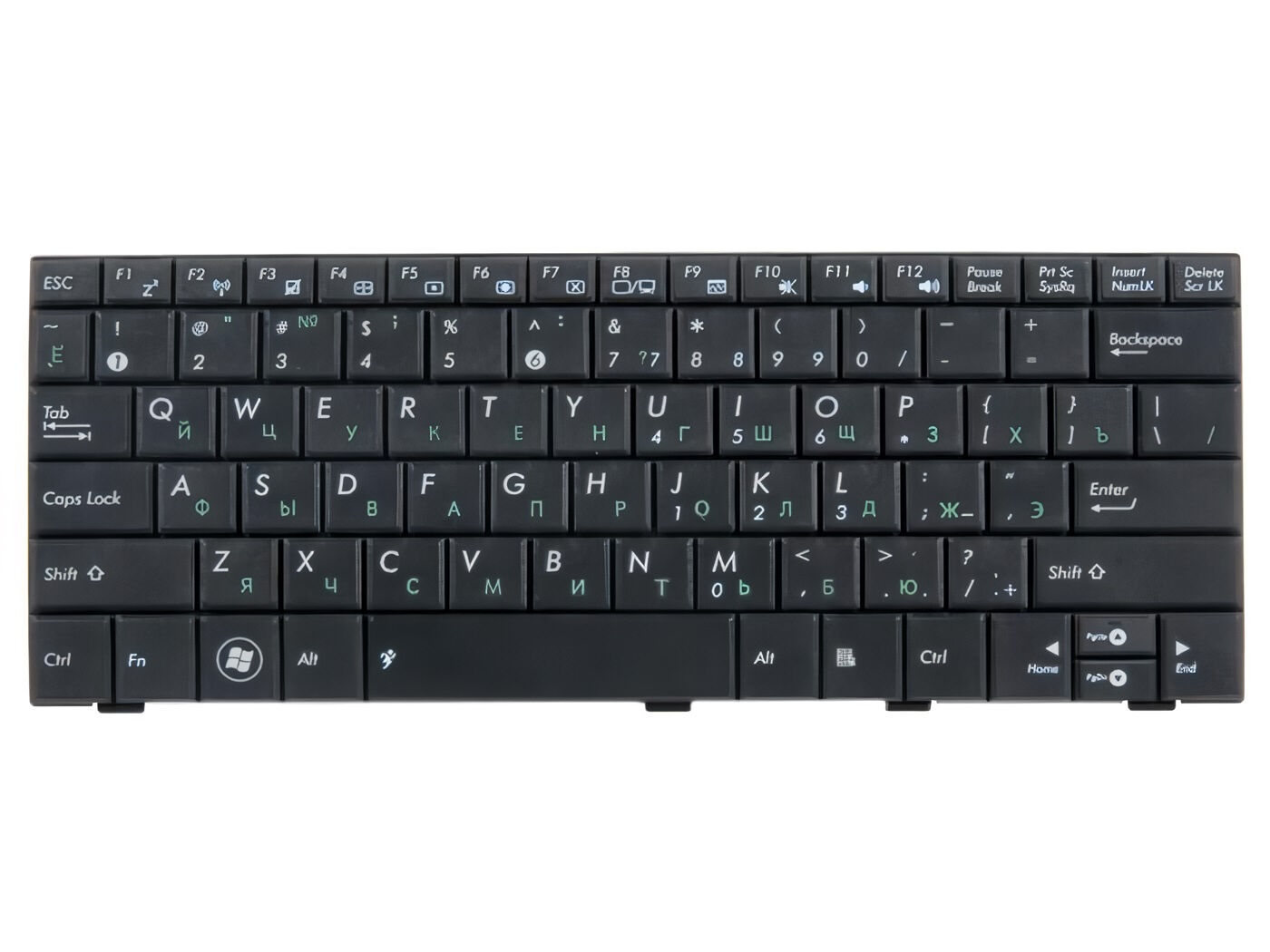 Клавиатура для Asus Eee PC 1005H 1008H 1001H Черная p/n: NSK-UF10R, 9J.N1Q82.10R, 0KNA-192SU03