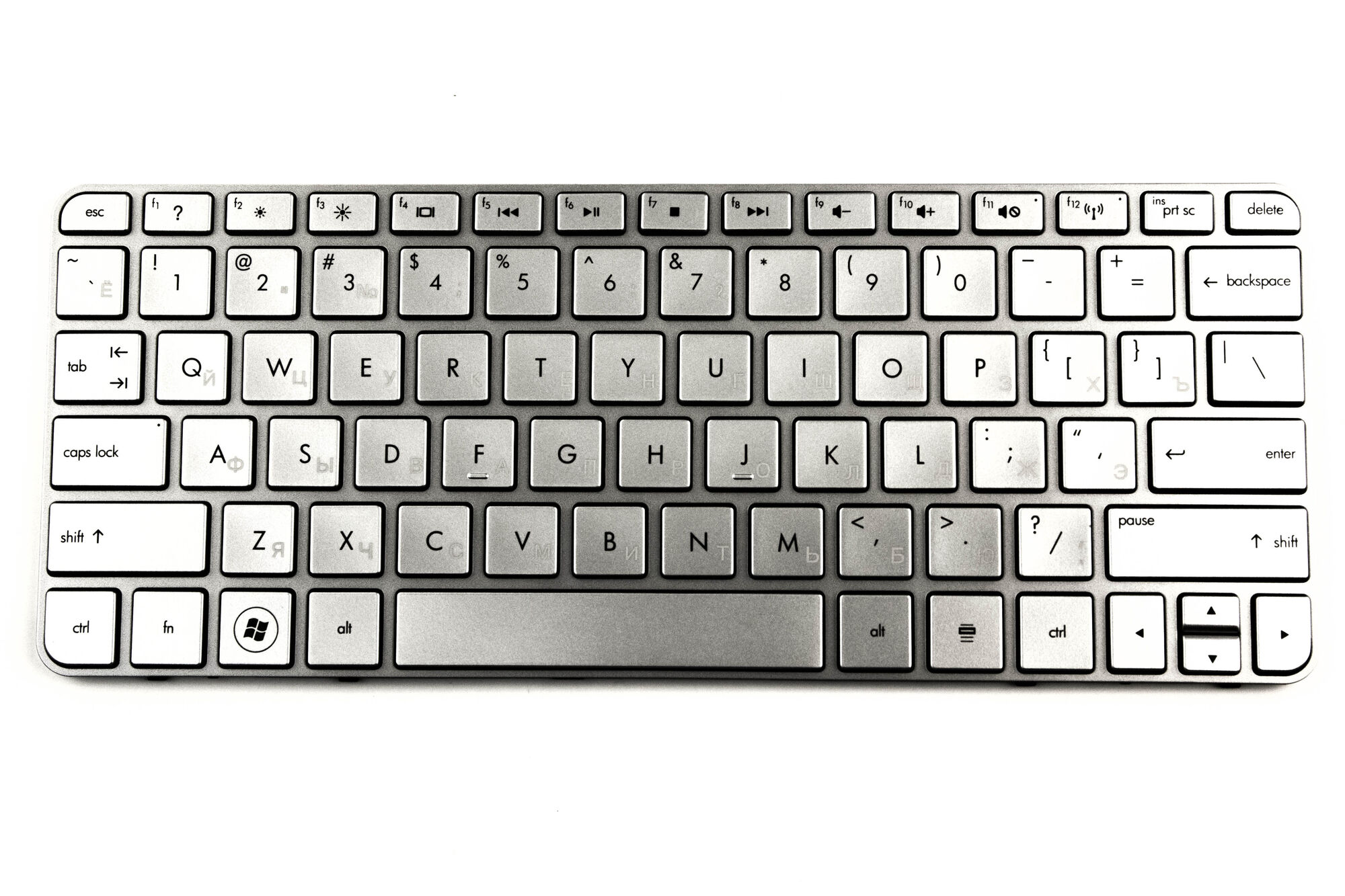 Клавиатура для HP Mini 210-2000 серебристая p/n: NM1, SN5103, 633476-251, 653855-251, 658517-251