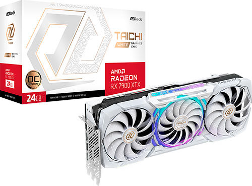 Видеокарта Asrock AMD Radeon RX 7900 XTX Taichi White OC 24GB (RX7900XTX TCW 24GO)