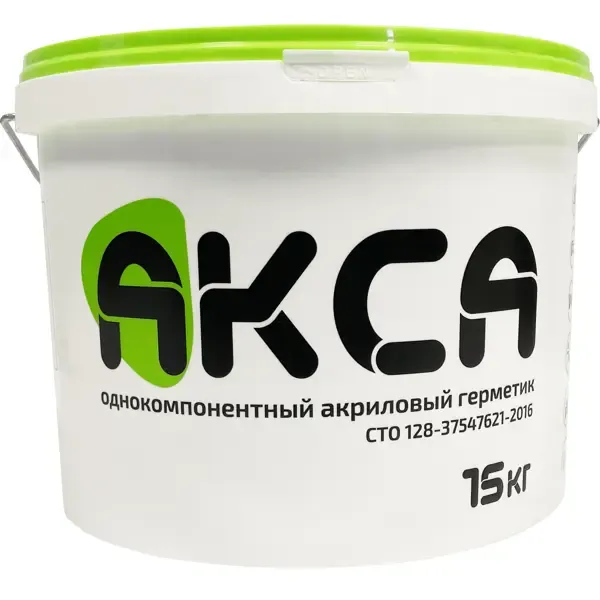 Герметик акриловый для стыков Акса цвет белый 15 кг АКСА герметик АКСА