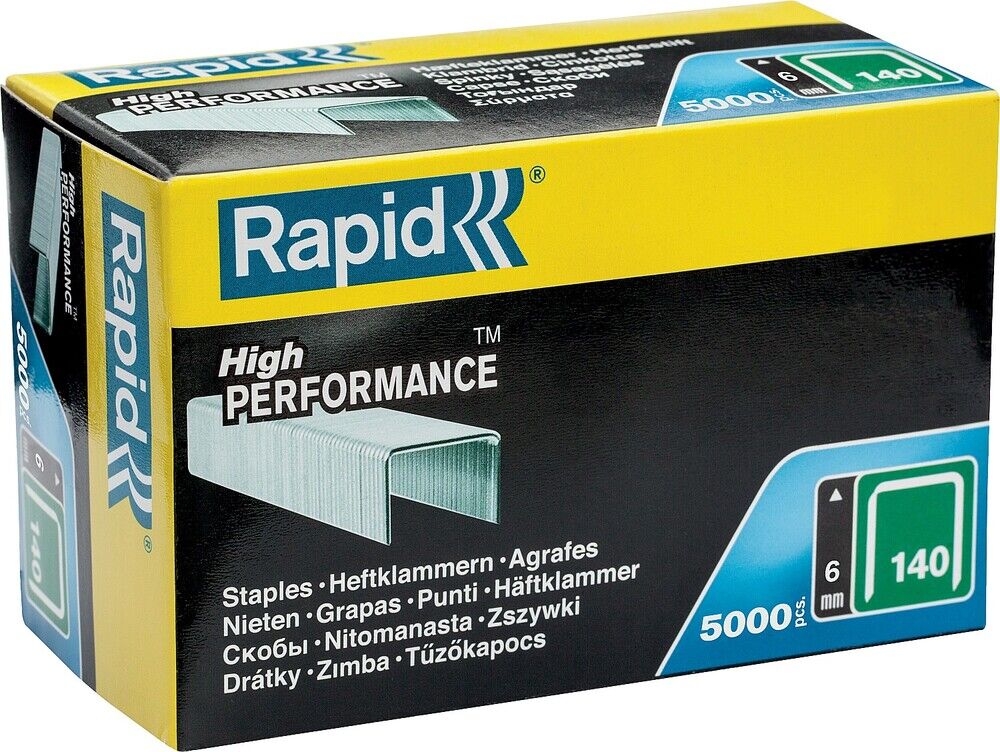 RAPID широкие, тип 140, 6 мм, 5000 шт, супертвердые профессиональные скобы (11905711) Rapid