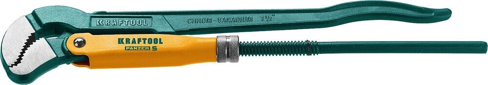 KRAFTOOL PANZER-S, №2, 1.5″, 440 мм, трубный ключ с изогнутыми губками (2733-15) 2733-15_z02