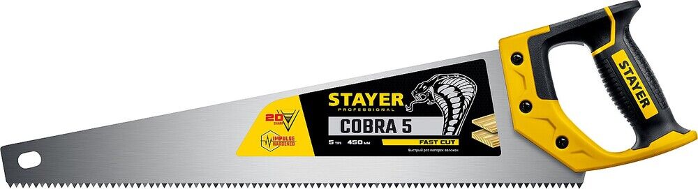STAYER Cobra 5, 450 мм, ножовка по дереву, Professional (1506-45) 1506-45_z02