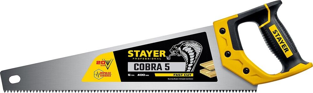 STAYER Cobra 5, 400 мм, ножовка по дереву, Professional (1506-40) 1506-40_z02
