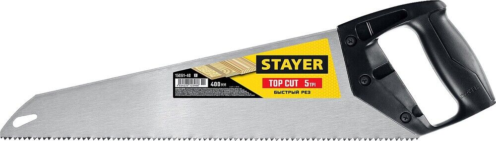 STAYER TopCut, 400 мм, ударопрочная ножовка (15061-40) 15061-40_z02