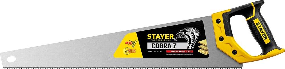 STAYER Cobra 7, 500 мм, универсальная ножовка, Professional (1510-50) 1510-50_z02